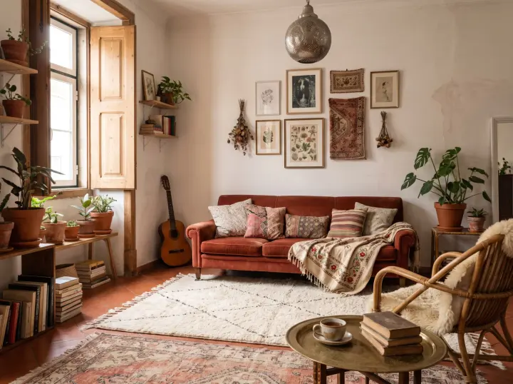Bohemian interior inspiration for a room makeover