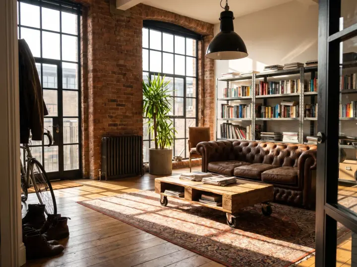 Industrial interior inspiration for a room makeover