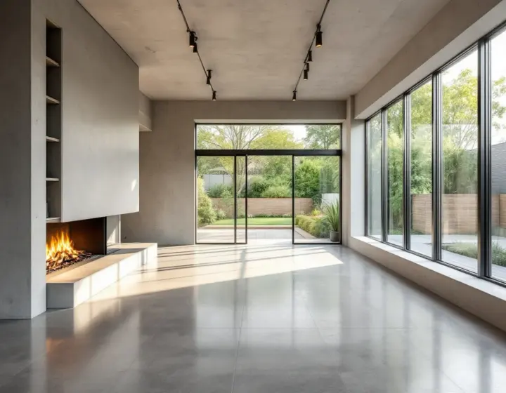 Empty loft before an AI room design makeover