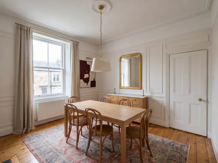 A dining room redesigned by the studio in Parisian