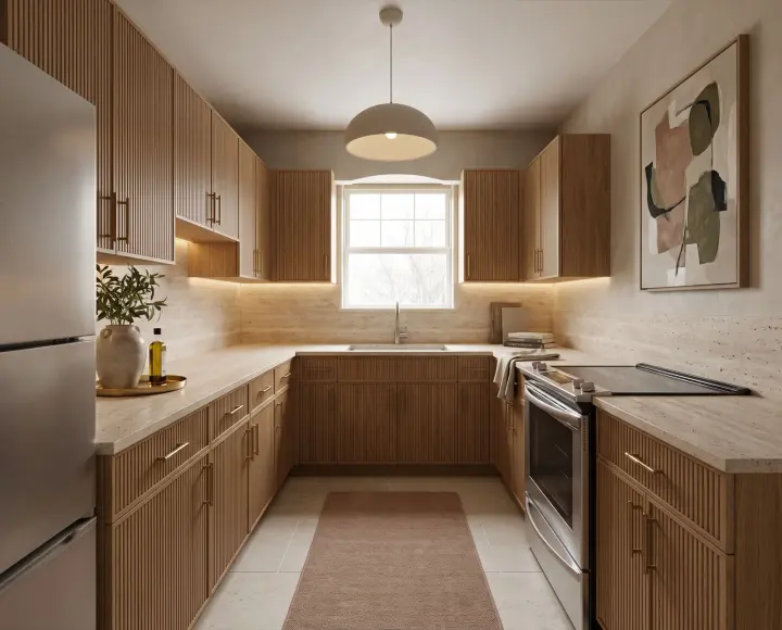 A kitchen redesigned by the studio in Contemporary